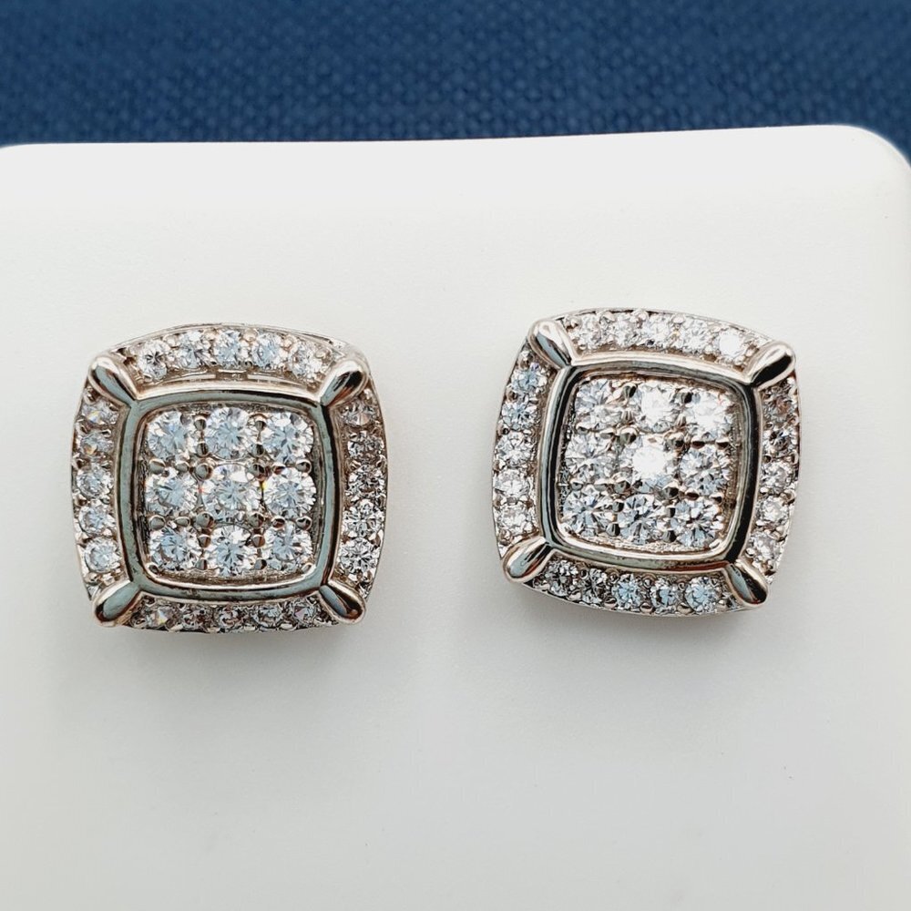"14K Gold Plated Cubic Zircon Earrings, EVBRS418